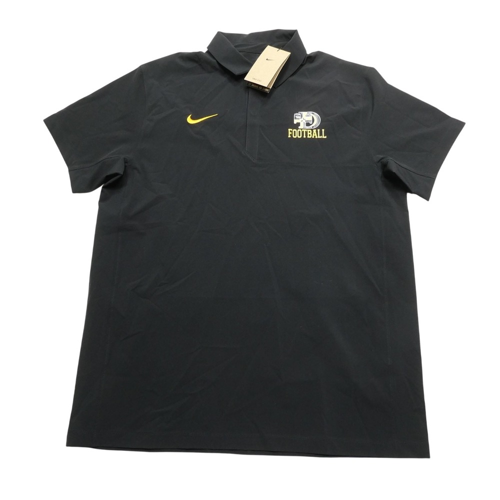 Nike Dri-FIT Polo Shirt Mens Large Black Football Performance Logo HF7061-013